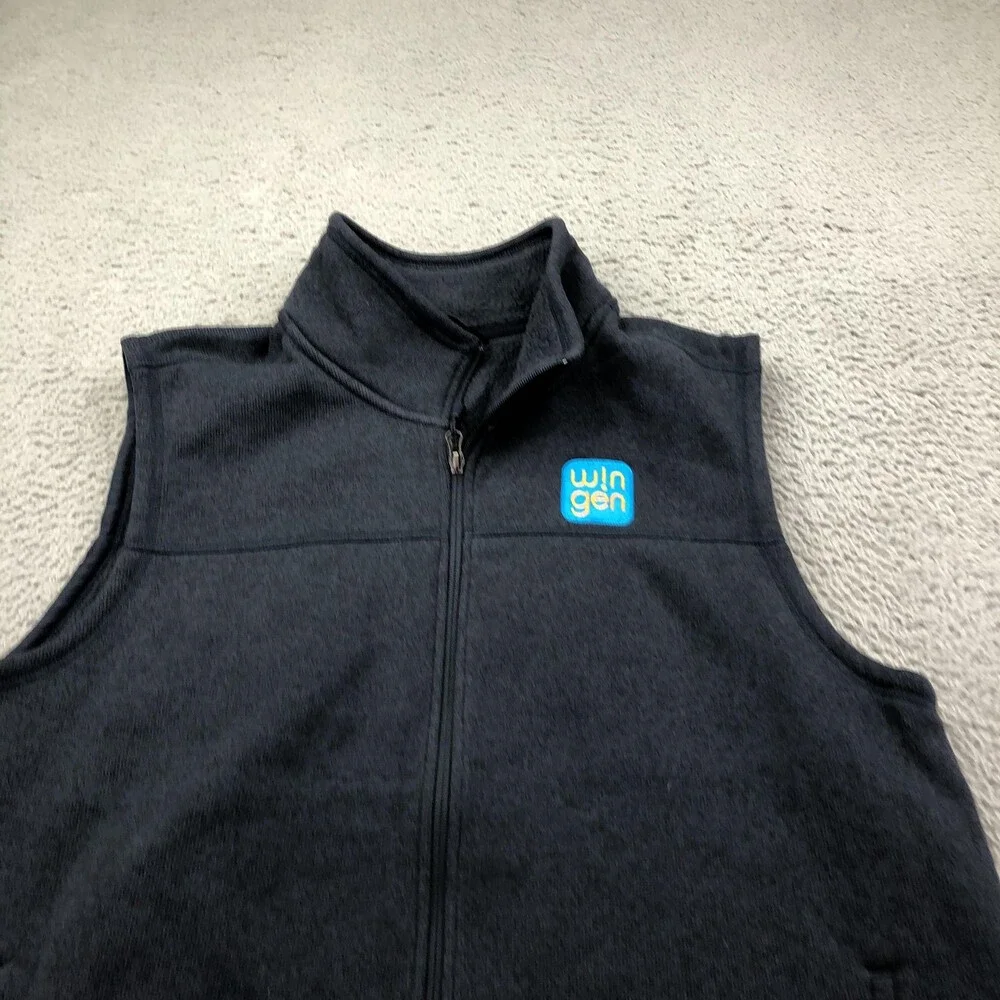 The North Face Vest Mens 2XL Gray Fleece Full Zip WinGen Logo Outdoor Hiking